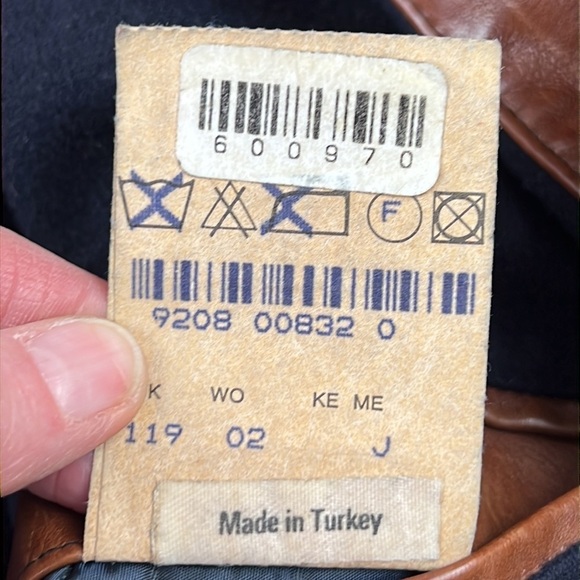 Men's Vintage Boss Brown Leather Full Zip Jacket with Detachable Collar - Picture 7 of 14